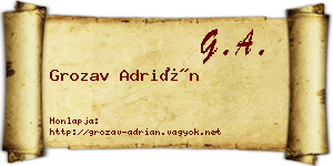 Grozav Adrián névjegykártya